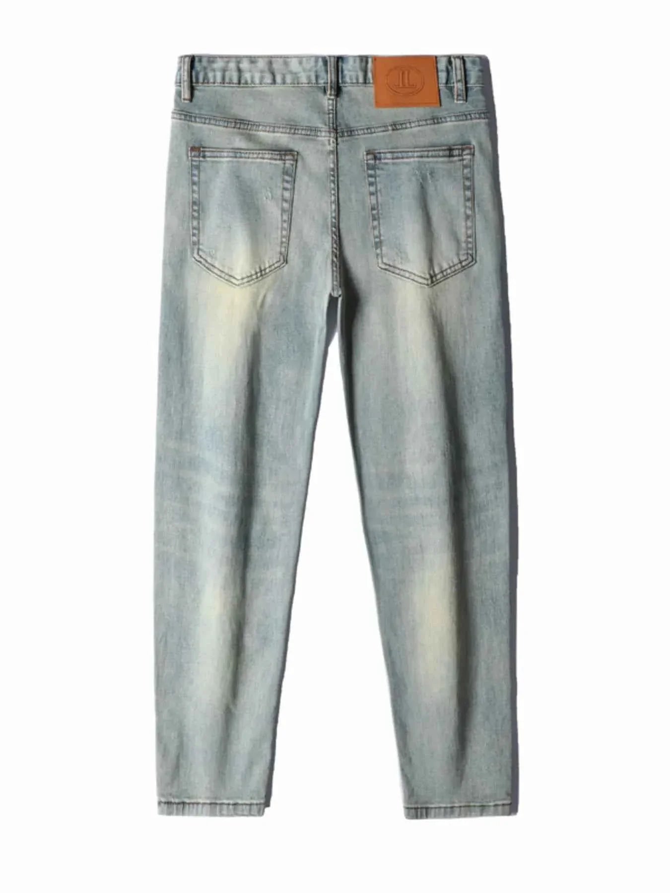 Trendy Washed Slim Fit Denim Jeans for Men