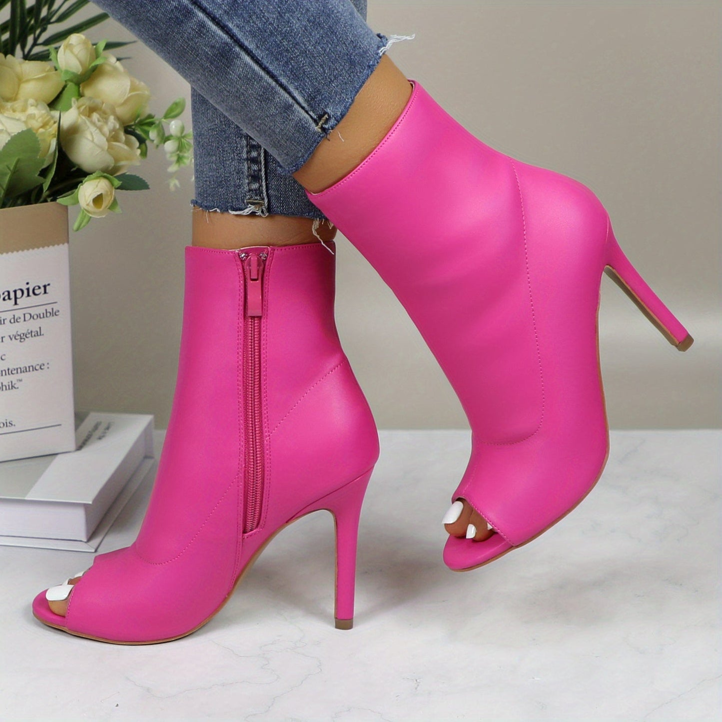 Metallic Stiletto Boots Dance Party Shine