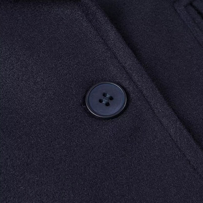 Women Clothing Autumn Winter Casual Collared Double Breasted Woolen Coat Top Women