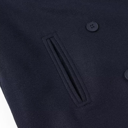 Women Clothing Autumn Winter Casual Collared Double Breasted Woolen Coat Top Women