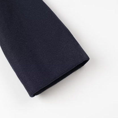 Women Clothing Autumn Winter Casual Collared Double Breasted Woolen Coat Top Women