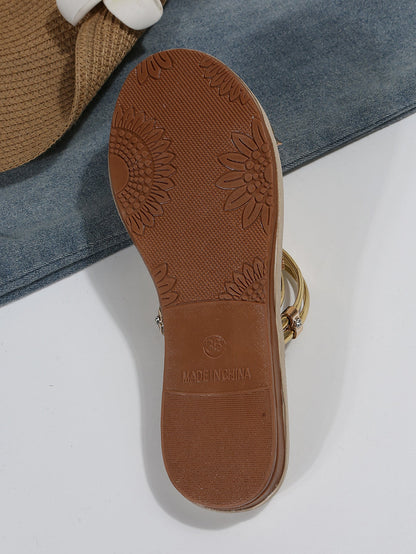 Women Sandals Open Toe Non Slip Sandals Outer Wear Mini Heart Shaped Flat Sandals Slides