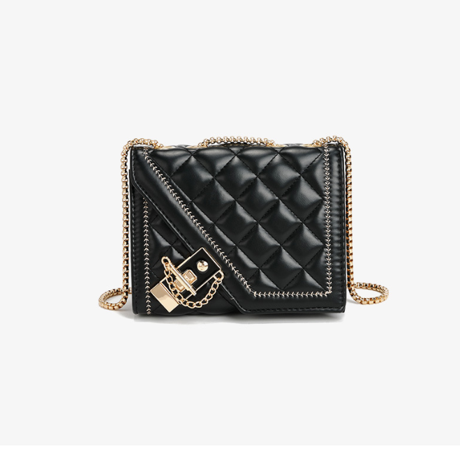 Bolso de mujer, bolso de invierno de alta calidad, con cadena de rombos, bandolera de hombro, bolso cuadrado pequeño 