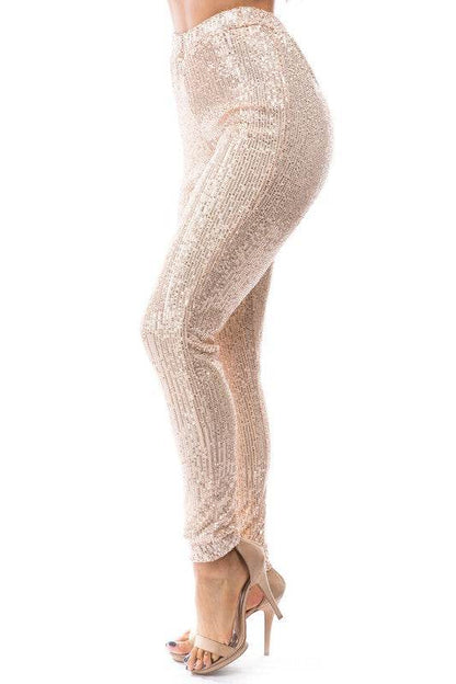 PANTALONES CASUALES CON LENTEJUELAS SEXYS