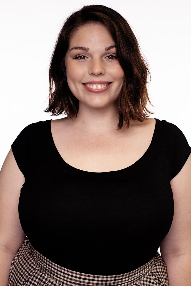 黑色復古船領上衣