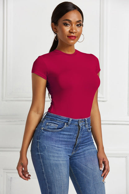 Ropa de mujer Camisa sexy de color sólido con parte inferior
