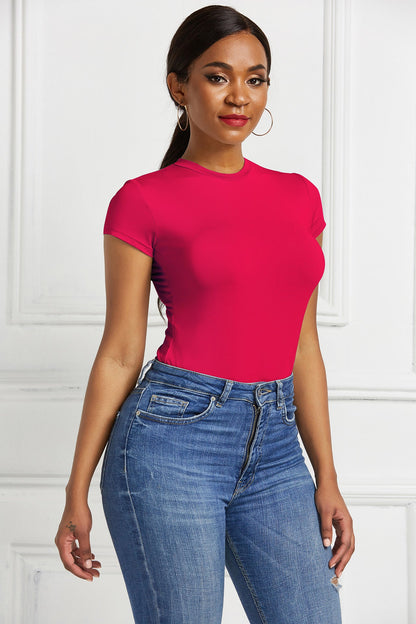 Ropa de mujer Camisa sexy de color sólido con parte inferior