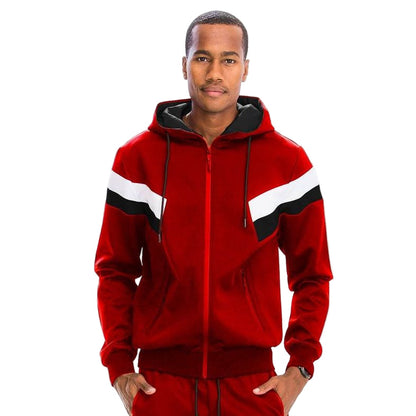 Chevron Stripe Full Zip Track Suit