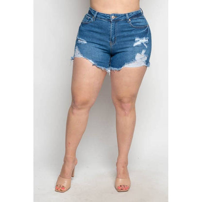 Shorts vaqueros desgastados de talla grande Cut-Off &amp; Confident