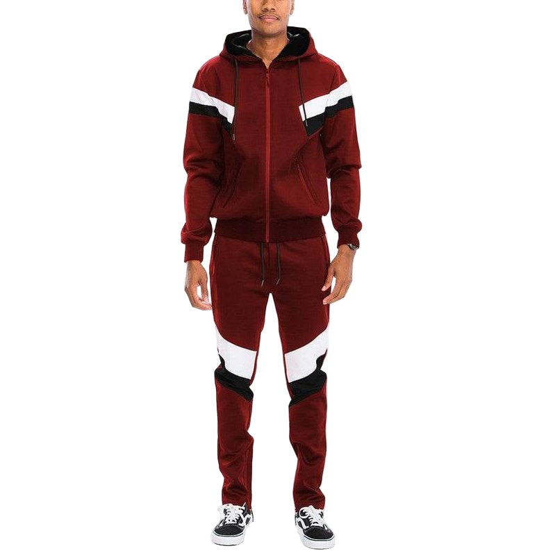 Chevron Stripe Full Zip Track Suit