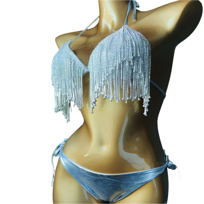 Silver Siren Fringe Bikini