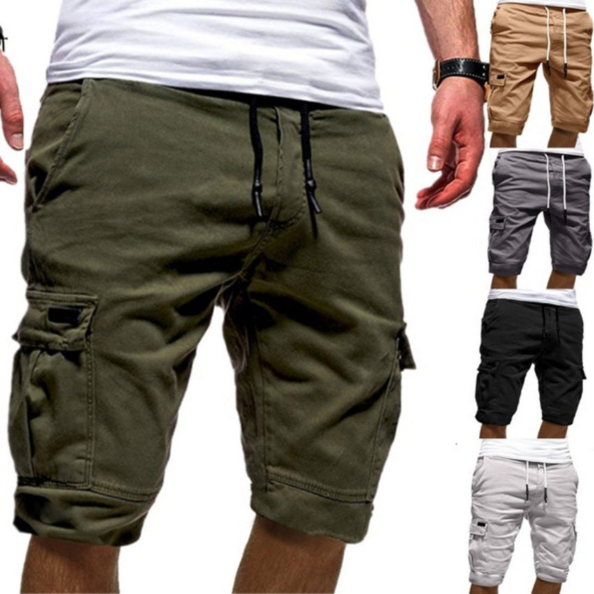 Pantalones cortos deportivos cargo casuales para hombre