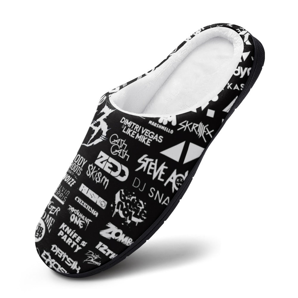 Pantuflas de algodón para artistas de EDM, suaves, cómodas, antideslizantes, impermeables y resistentes a los olores. Regalos para festivales de música, para hombre y mujer. Edición limitada.