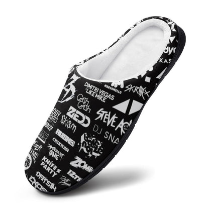 Pantuflas de algodón para artistas de EDM, suaves, cómodas, antideslizantes, impermeables y resistentes a los olores. Regalos para festivales de música, para hombre y mujer. Edición limitada.