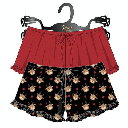 Paquete de 2 pantalones cortos con dobladillo con volantes