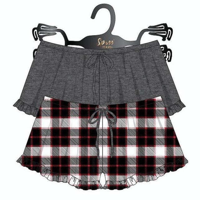 Paquete de 2 pantalones cortos con dobladillo con volantes