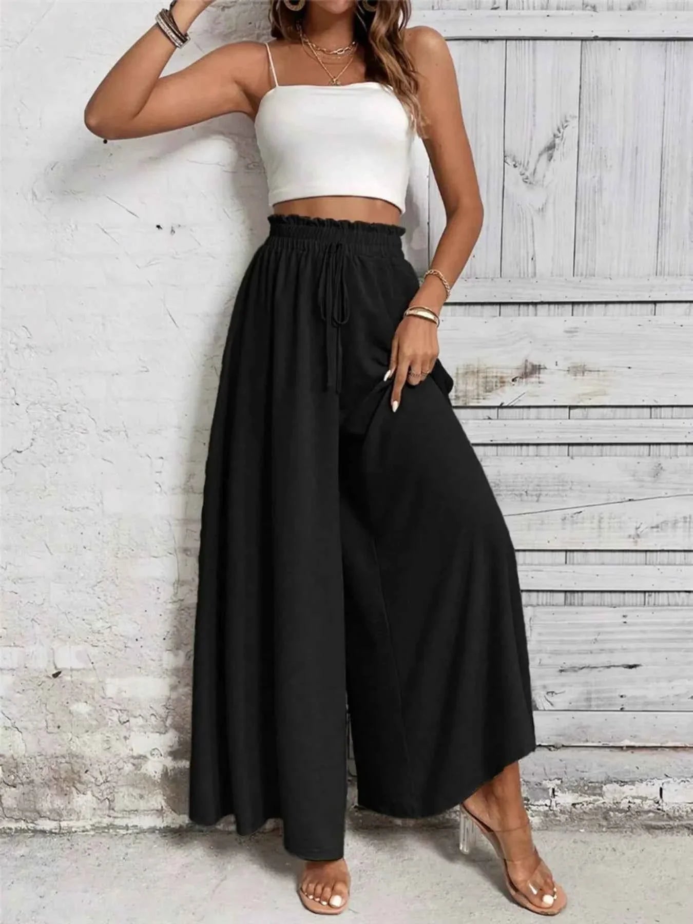 Frill Wide Leg Pants