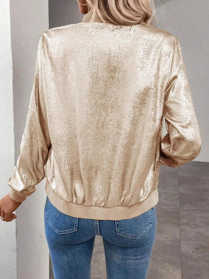 Chaqueta con cremallera Golden Hour Glam
