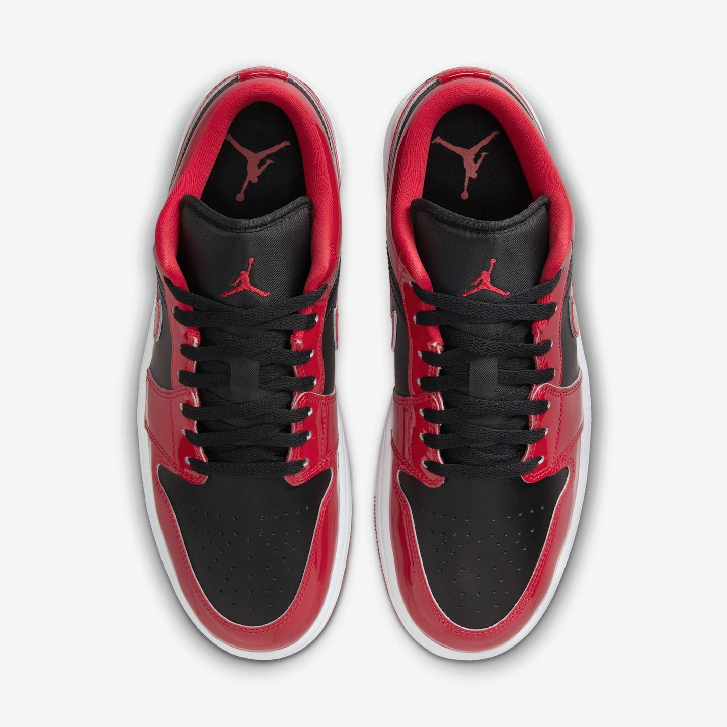 Jordan 1 Low Men Patent Varsity Red Black