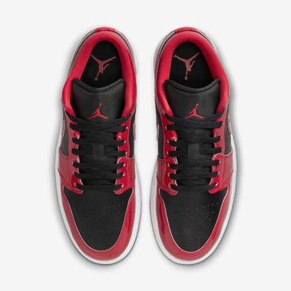 Jordan 1 Low Men Patent Varsity Red Black