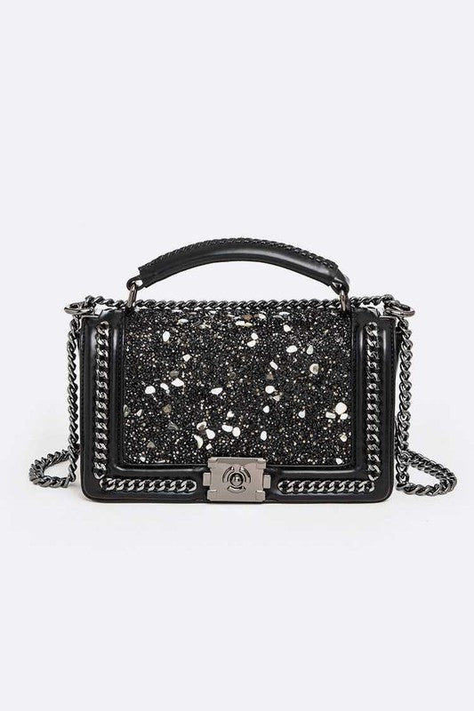 El bolso de mano Midnight Spark Druzy