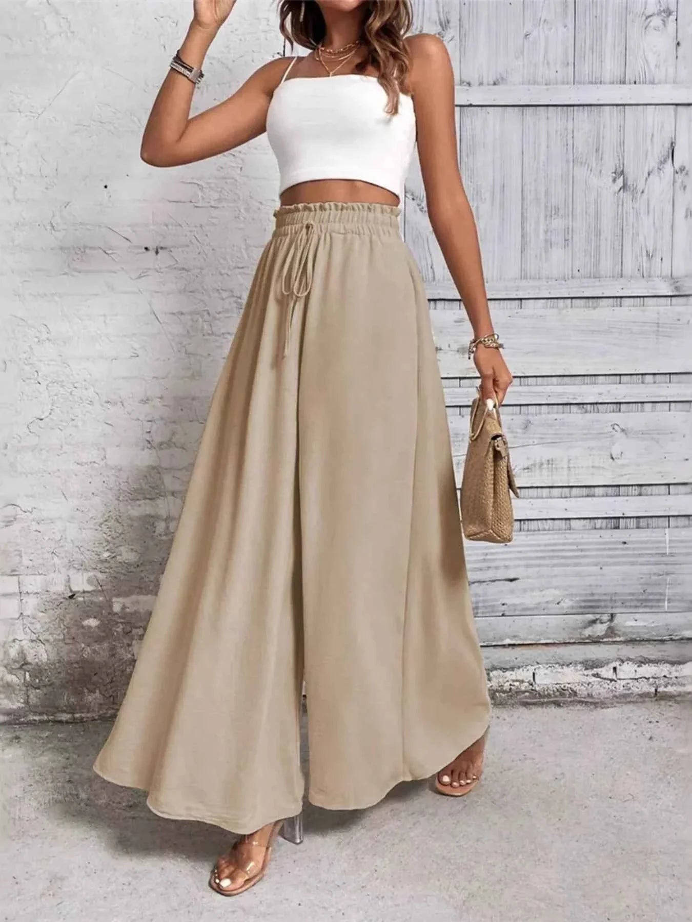 Frill Wide Leg Pants