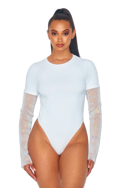 Jeweled Long Sleeve Bodysuit