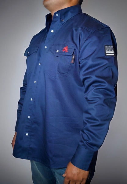 Broche de perla estilo occidental FR - Azul marino