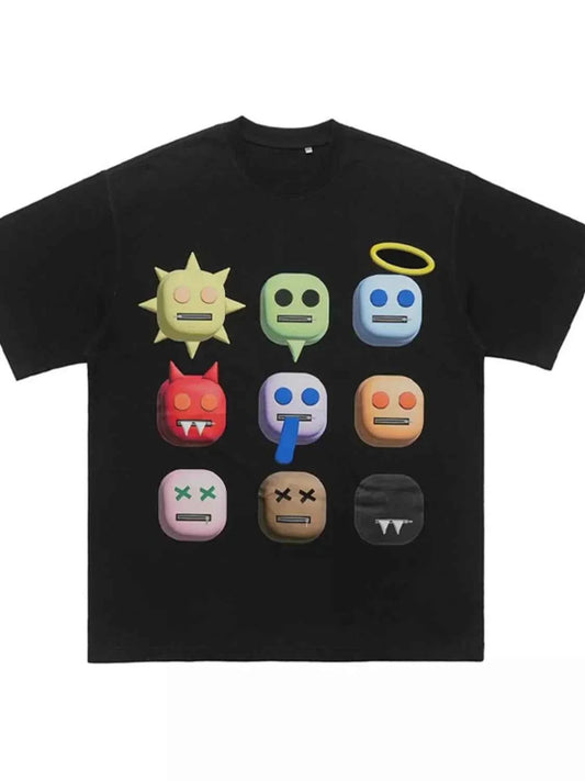 Graphic Tee: Men's Round Neck Cotton Spandex T-Shirt