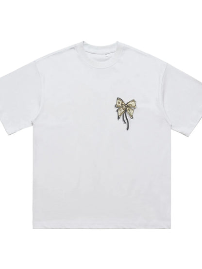 Men's Bow Graphic Oversized T-Shirt