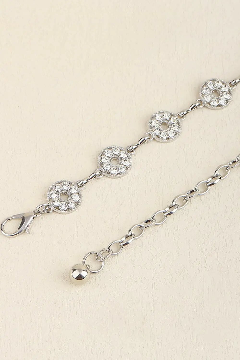 Rhinestone Decor Zinc Alloy Belt