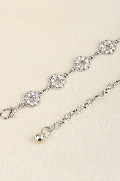 Rhinestone Decor Zinc Alloy Belt