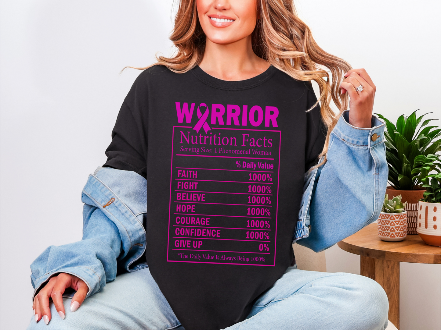 勇士營養成分乳癌防治宣傳T卹－信念、希望與勇氣版