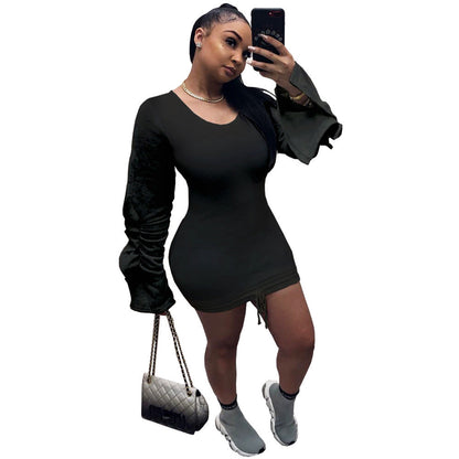 夜秀性感苗條女裝連身裙