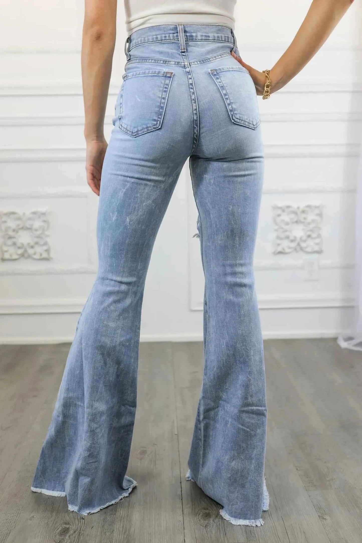Sweetheart High Waisted Bell Bottom Jeans