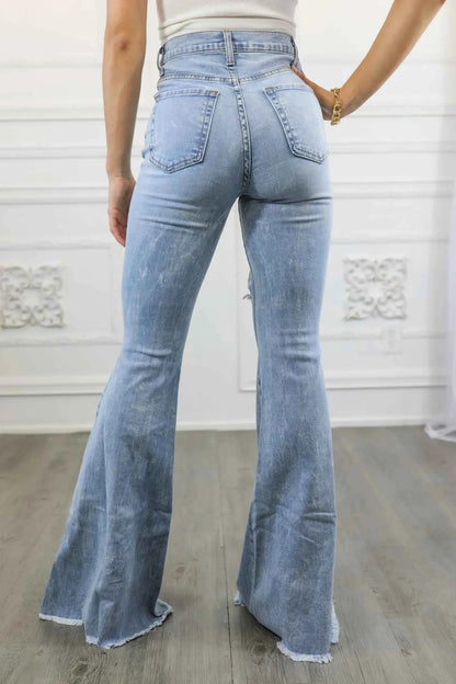 Sweetheart High Waisted Bell Bottom Jeans