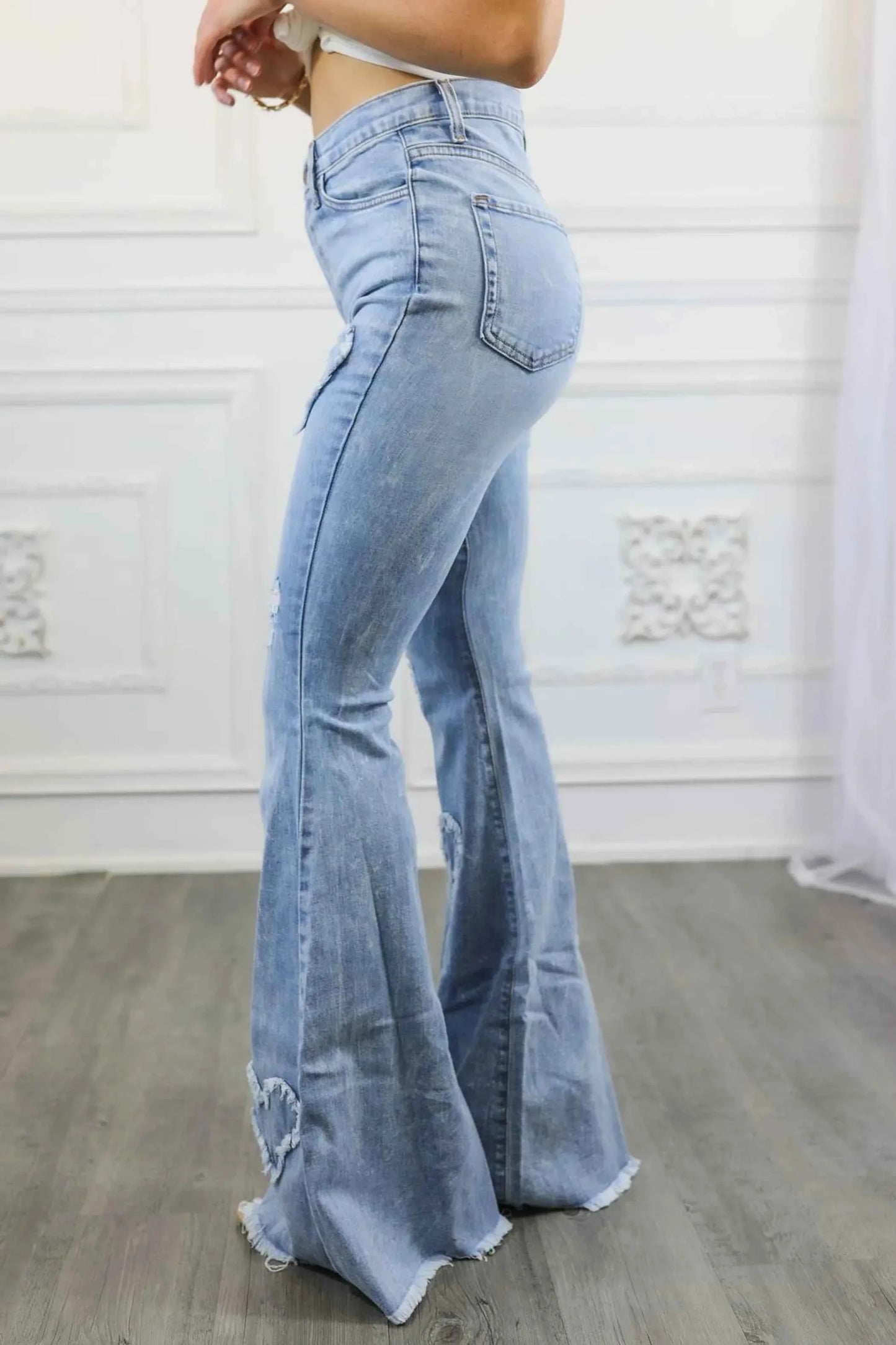 Sweetheart High Waisted Bell Bottom Jeans