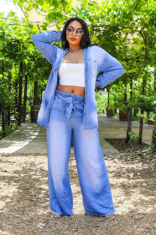Denim on Denim Pant Set
