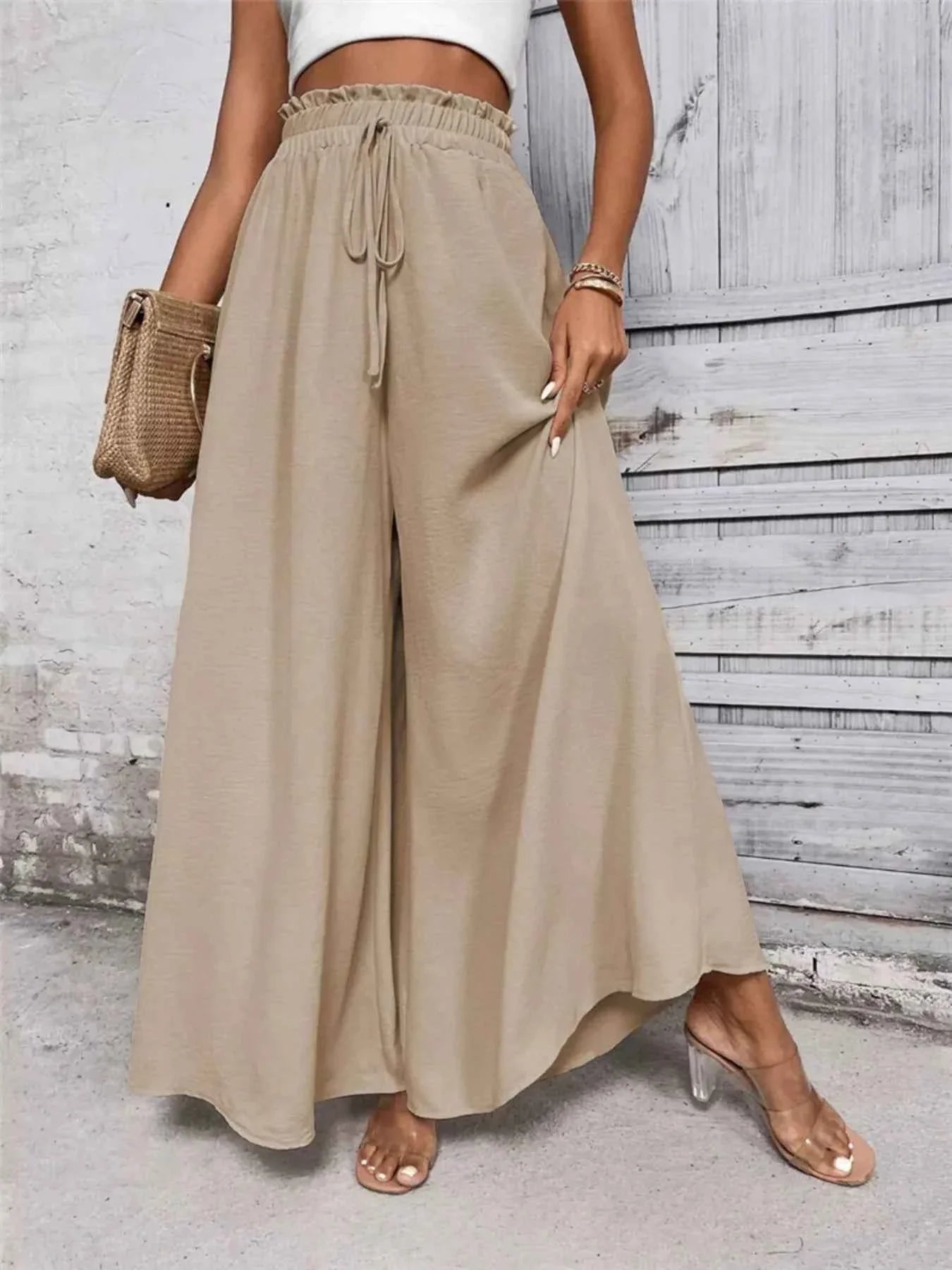 Frill Wide Leg Pants