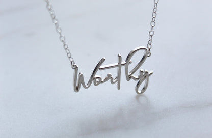 Worthy in Sterling Silver