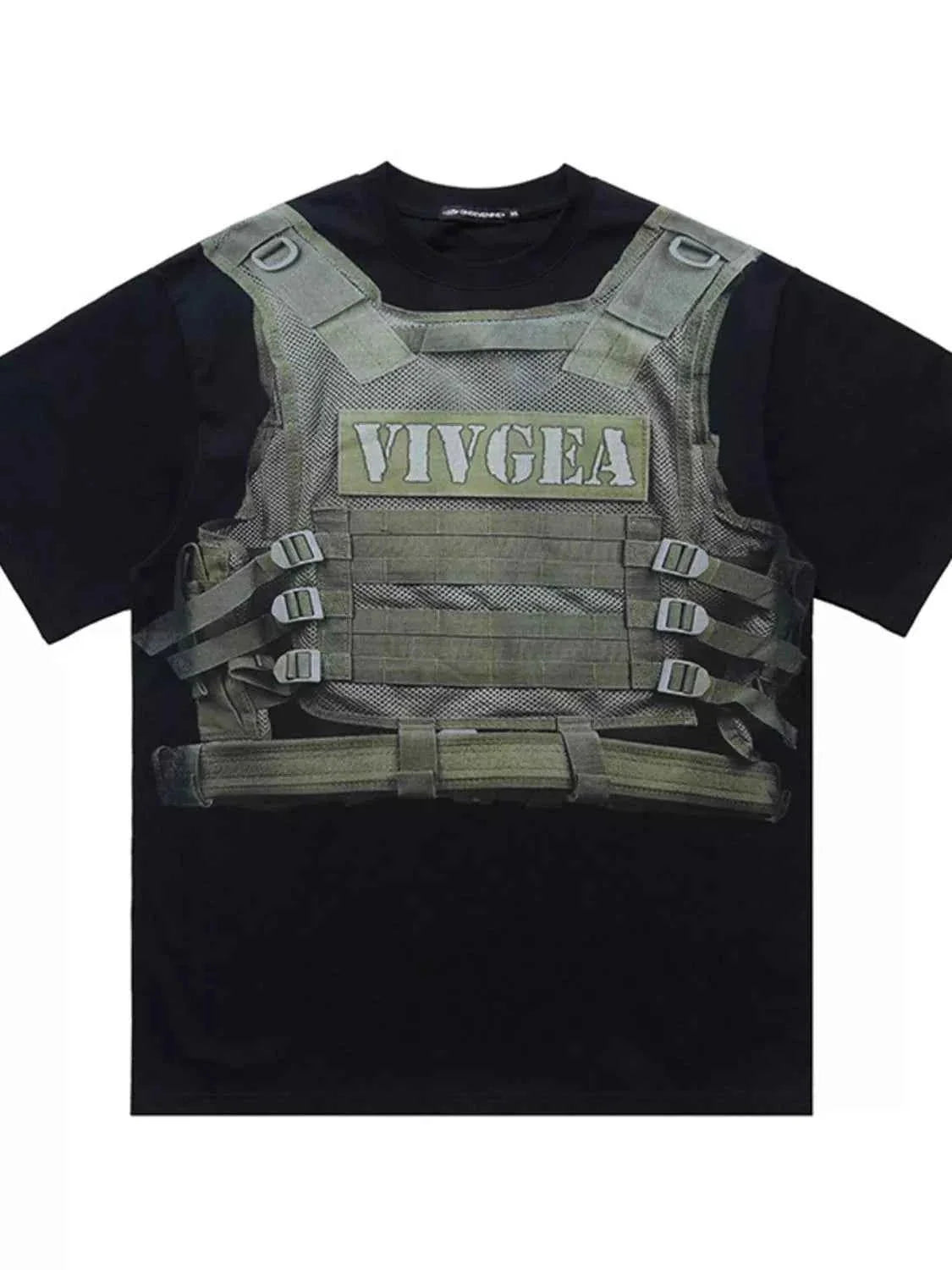 Men's Tactical Vest Print T-Shirt