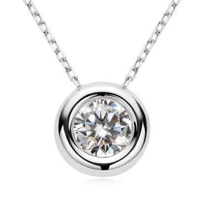1 Carat Moissanite 925 Sterling Silver Necklace