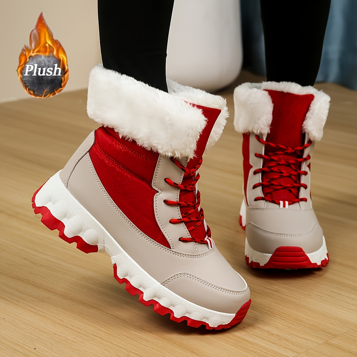 Velvet Warm Comfortable Winter Style Snow Boots