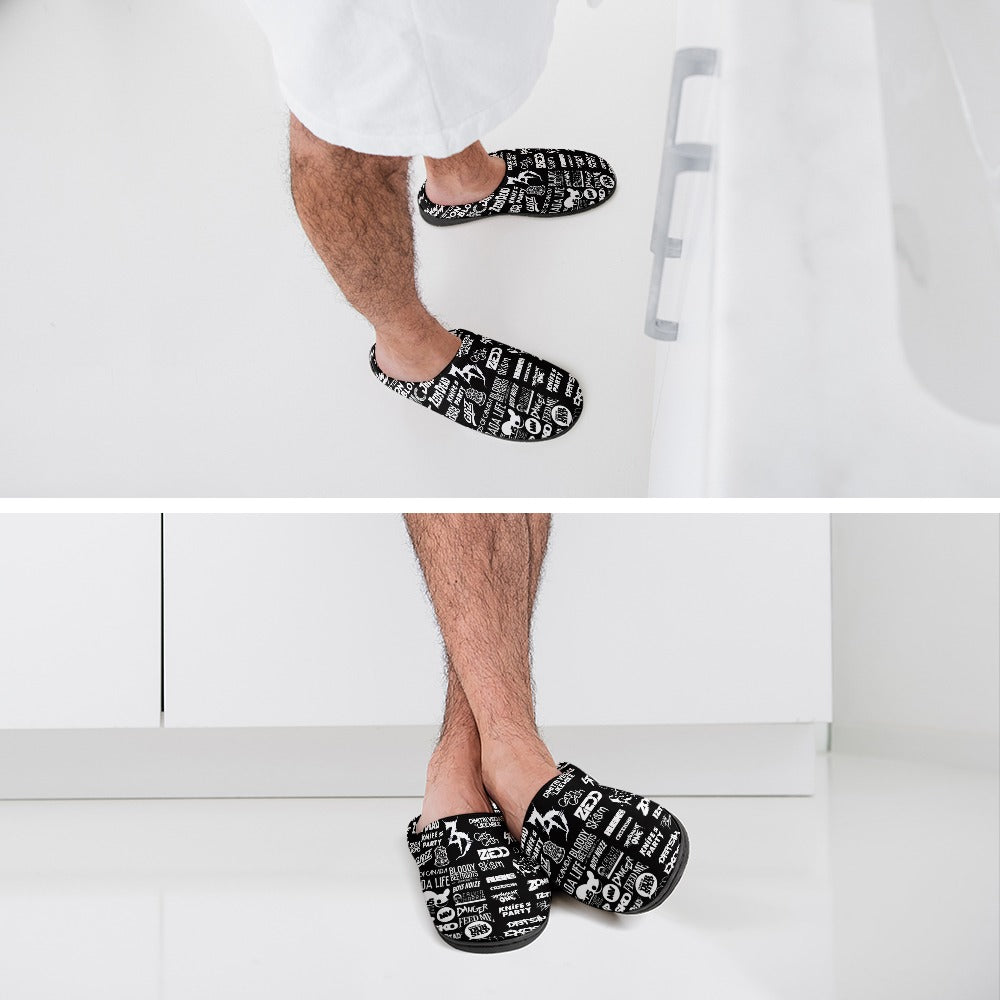 Pantuflas de algodón para artistas de EDM, suaves, cómodas, antideslizantes, impermeables y resistentes a los olores. Regalos para festivales de música, para hombre y mujer. Edición limitada.