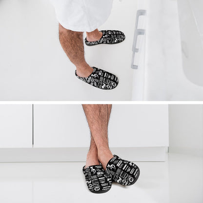 Pantuflas de algodón para artistas de EDM, suaves, cómodas, antideslizantes, impermeables y resistentes a los olores. Regalos para festivales de música, para hombre y mujer. Edición limitada.