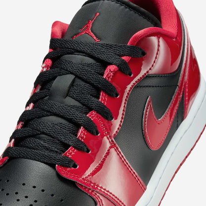 Jordan 1 Low Men Patent Varsity Red Black