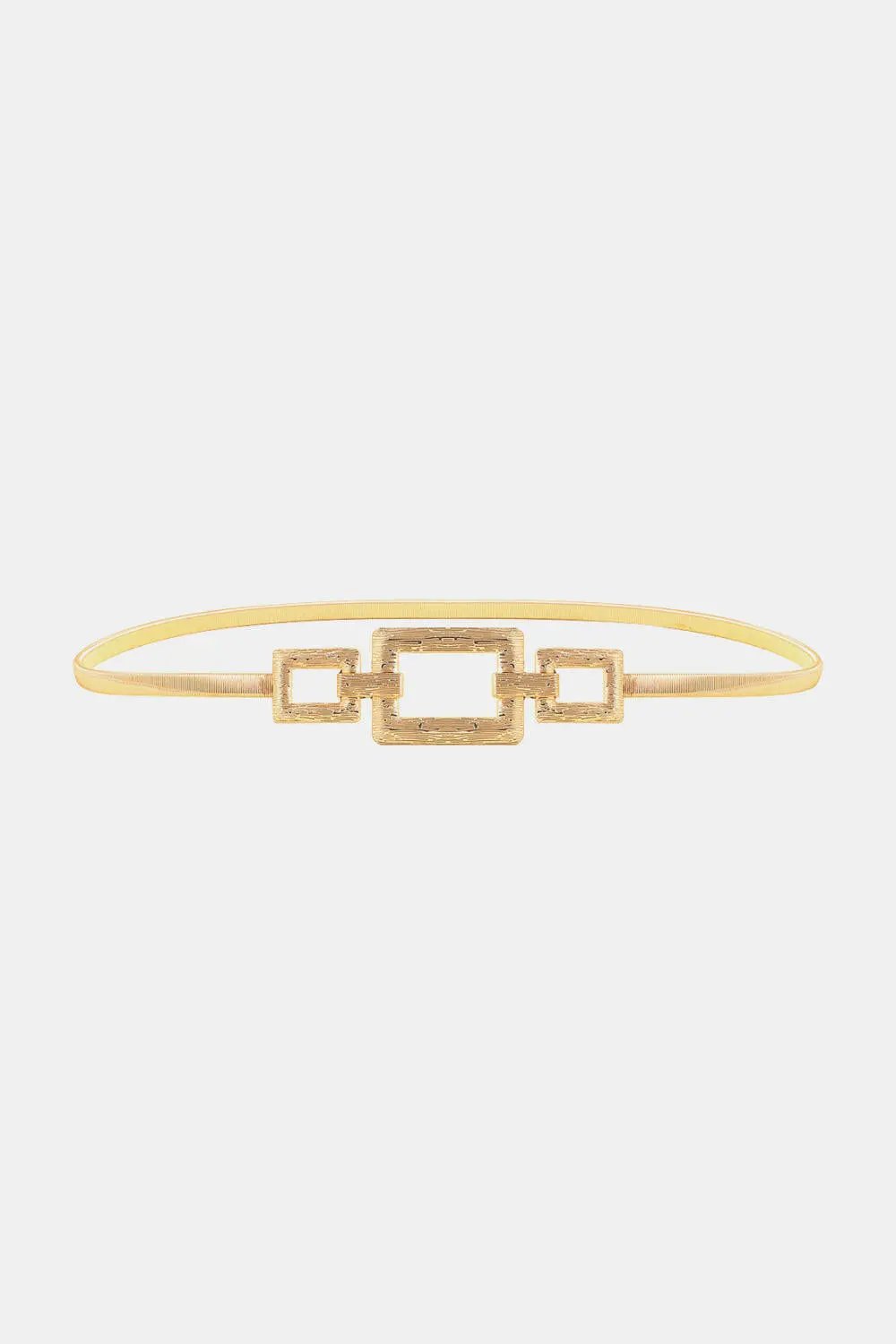 Square Shape Zinc Alloy Buckle Iron Belt