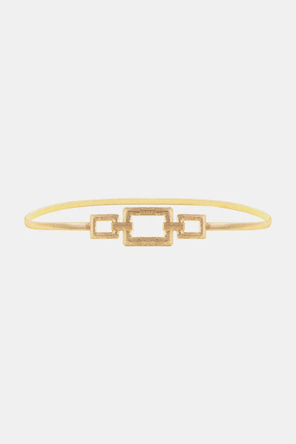 Square Shape Zinc Alloy Buckle Iron Belt