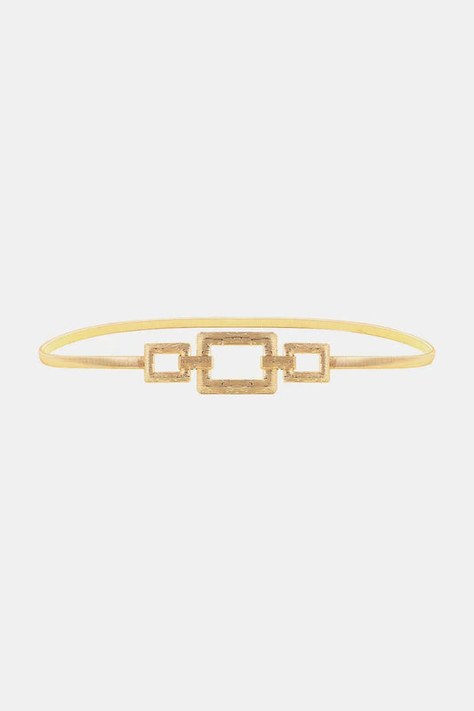 Square Shape Zinc Alloy Buckle Iron Belt