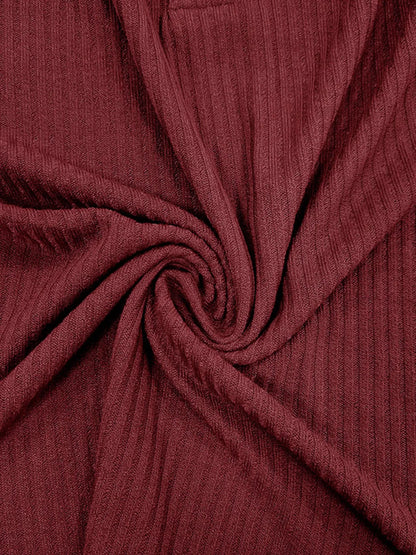 Men's Ribbed Knit Long Sleeve Polo